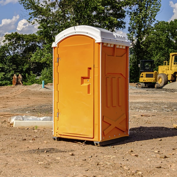 how often are the portable restrooms cleaned and serviced during a rental period in McComb Ohio